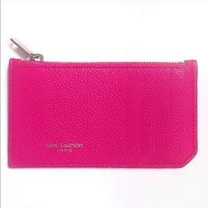Yves Saint Laurent Fragments Card Case Pink NWT